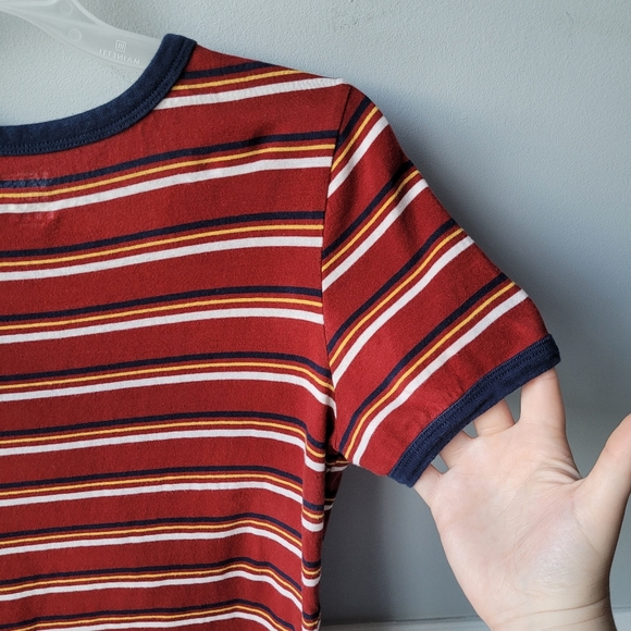 Vans Striped Crewneck Short Sleeve Shirt Size Medium - Picture 9 of 13